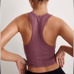 Madewell 💙SALE 3/$25  VARIEGATED PRESSED GRAPE MAUVE BERRY RIB CROP TANK TOP XS Photo 3