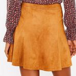 Loft  faux suede flare A line skirt forest green size 8 NWT Photo 2