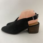 Lucky Brand  Women's 8M Lideton Black Perforated Leather Slingback Sandals Shoes Photo 6