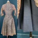 Vintage 50s Patterned Swing Dress Multiple Size 4 Photo 1