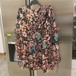 Ted Baker ππ Hendria Ruffled Crepe Mini Dress ~ Black Floral Print 4-6 US NWT Photo 13