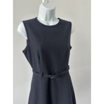 Susana Monaco Navy Wool Blend A Line Lattice Hem Dress by , Sz 4 (b48) Photo 1