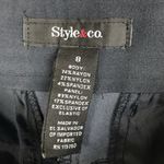 Style & Co . Women's Dark Grey Black Straight Leg Trousers Career Pants Size 8 Photo 3