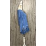 Soft Surroundings  Women's XS Blue Waffle Knit Lace Hem‎ Blouse Photo 3