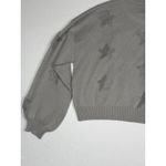 Simply Southern Gray Star Sweater cropped Long Sleeve Crew Neck Women's M NWT Photo 8