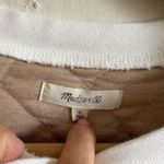 Madewell  Antique Cream Quilted Swing Pullover Sweatshirt Sweater Womens Small Photo 3