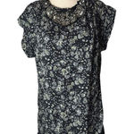3.1 Phillip Lim 3.1 Phillip Lim Dress Women 4 Black Silk Floral Jeweled Neck Shift Mini Luxury Photo 0