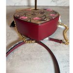 Coach Cherry Print Heart Crossbody Brown Bag - Leather Purse, Gift-Ready! Photo 5