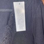 Denim & Co NWT New D&Co.  Black Lace Trim 3/4 Sleeve Blouse Women's Size 1X Photo 2