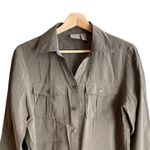 Chico's  modal olive green button down Photo 2