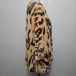 Chico's Chico’s Size 1 Open-Front Cardigan Jacket Animal Print Linen Blend Photo 3