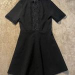 ZARA  Dress Womens Sz XS Short Lace Casual Short Sleeve Fit Flare Holiday Modest Photo 0