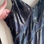 Yumi Kim Pietra Metallic Striped Velvet Maxi Dress Black Photo 6