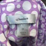cj banks Purple Button-Down Polka Dot 3/4Sleeve jacket Womens 2X Photo 4