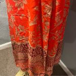 Monsoon 🌺NWT  ORANGE PRINTED MIDI DRESS WITH BEADING SIZE 6🌺 Photo 3