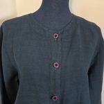 Hit Cotton Marc Ware Dark Blue Linen Button Down Cardigan Top Photo 1