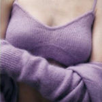 ZARA NWT Women's Alpaca Wool Blend V-Neck Bralette Crop Top Purple Size Medium Photo 0