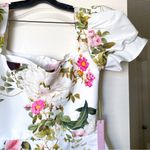 Damaris Bailey Rose Mini Dress Faille Wedding White Floral XL NWT Photo 3