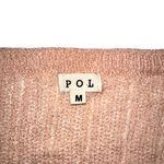 POL NWOT Light Pink V-neck Open Knit Oversized Tunic Top MEDIUM Photo 3
