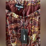 Love Sam Burgundy pleated paisley shimmer off-the-shoulder blouse, new with tag Photo 3