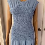 Anthropologie Anthro Daily Practice Deep End Short-Sleeve Smocked Midi Dress. Sz S. MSRP $138 Photo 4