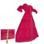 Faeriesty Swiss Dot Surplice Neck Flounce Sleeve Ruffle Hem Dress Photo 3