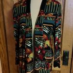 Vtg 80s bright floral n stripes cover up Photo 6