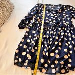 KIVARI Penelope Babydoll Mini Dress Navy Polkadot Mini Size 6 Blue Photo 7