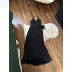 Lulus LULU’S Celestial Black And Silver Wrap Maxi Dress Photo 3