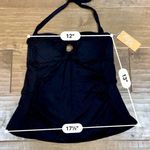 Kona Sol Women’s Circle Halter Tie Tankini Swim Top Black NWT Photo 3