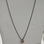 Silver‎ tone J initial charm Necklace Silver Photo 0