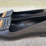 Fendi pyramid-stud black leather flats loafers moccasins size IT 39 US 9 Photo 2