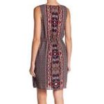 Bobeau  NWT Cinched Waist Sleeveless Print Dress Pockets Maroon Print Size XS Photo 1