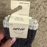 Aerie  Tri-Tone Colorblock Black, Pink, White Marled Glinda Wicked Crew Socks NWT Photo 3