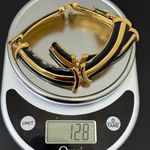 Vintage 80s MONET Black Enamel Goldplated Runway Statement Collar Necklace 128g. Gold Photo 13