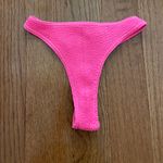 Pretty Little Thing Like new hot pink high cut textured super cheeky bikini bottom Photo 0