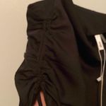 Glam Black Scrunched Tank Top/Crop Top Photo 3