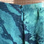 Chico's  Turquoise Snake-print Box Pleat Skirt Photo 2