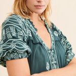 Free People  Riley Embroidered Maxi Dress Dark Green XS Photo 2