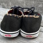 Vans Black low top sneakers with animal print trim 6.5 Photo 1