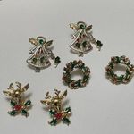 Lot Of 3 Earrings Pierced Christmas Holiday Photo 0