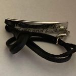 I love you to the moon and back leather bracelet Black Photo 2