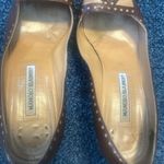 Manolo Blahnik 39.5 Brown tan Leather Women's Shoes heels pumps Photo 9
