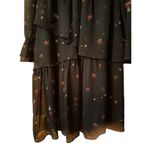 Who What Wear Fairy Goth Dark Acadamia tiered shear/slip Dress S black floral Photo 3
