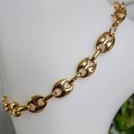 Boutique Gold Stainless Steel Chunky Mariners Link Chain Ankle Bracelet Coffee Bean Photo 1