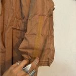 Free People FLY HIGH JUMPSUIT PERUVIAN WALNUT SIZE SMALL EUC LIKE NEW SMALL Photo 4