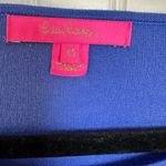 Lilly Pulitzer  Elba Sweater Blue Tassel 3/4‎ Sleeve Pockets Flowy Lightweight XS Photo 3