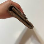 B. Makowsky leather wallet, taupe with rose gold chain accent 8”x4” Tan Photo 13