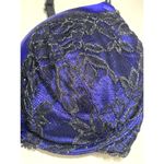 Victoria's Secret VS Very Sexy Plunge Lace Padded Bra Deep Purple Black 34DD Photo 9