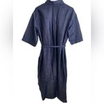 COS Belted Denim Midi Shirt Dress in Navy, Size 6 Photo 5